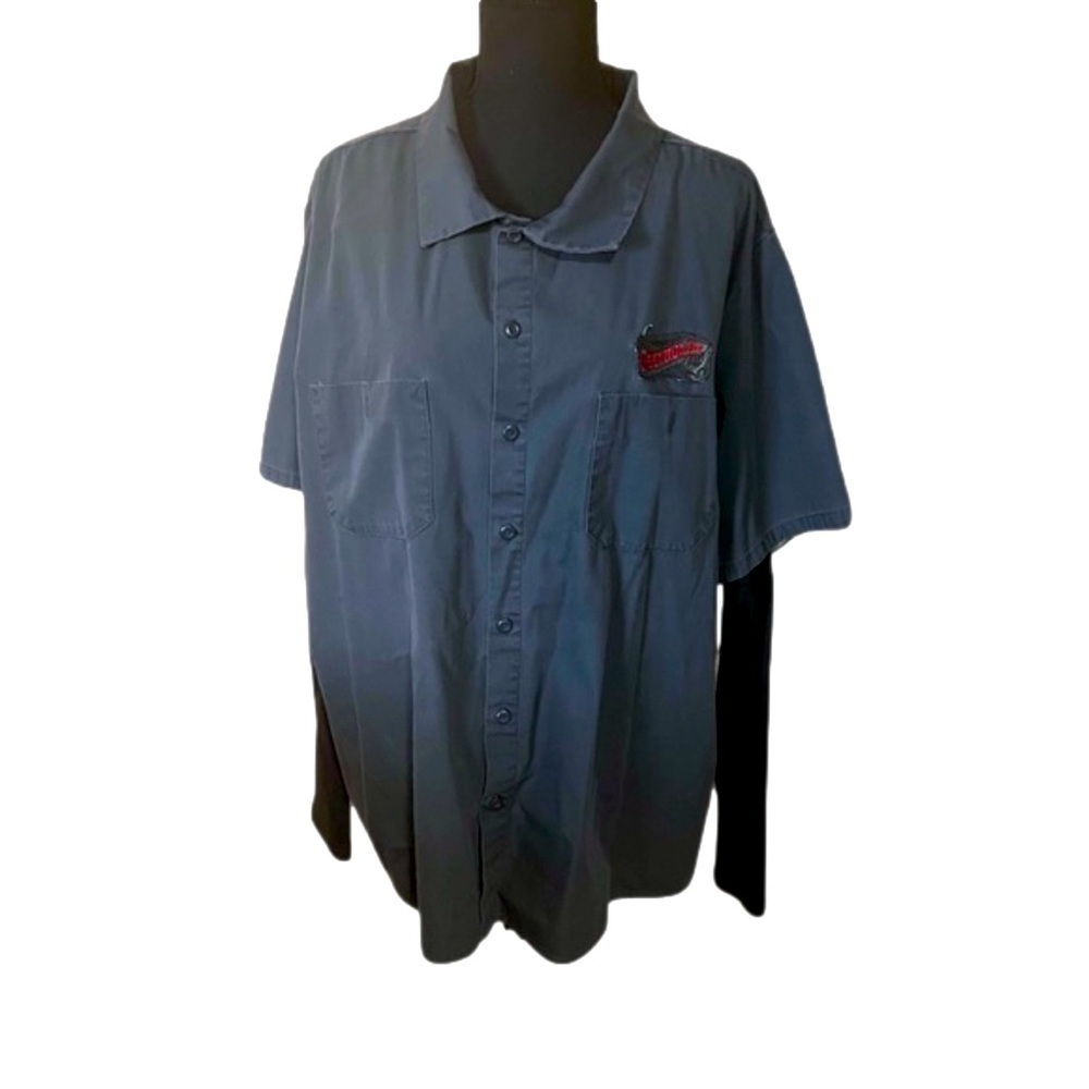 Men’s Hybrid Apparel Black Chevrolet Logo Button Down Long Sleeve Shirt Size 2XL